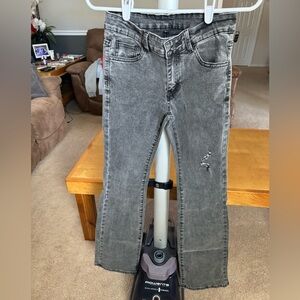 Distressed Light Gray Jeans